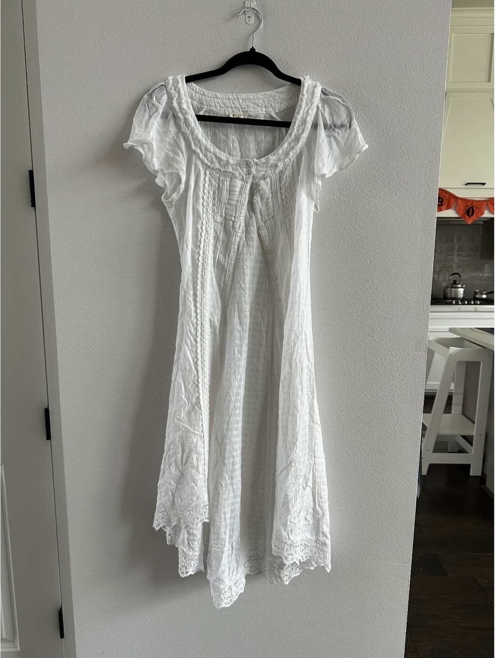 Anthropologie Pilcro Short-Sleeve Textured Maxi Tunic Size XS